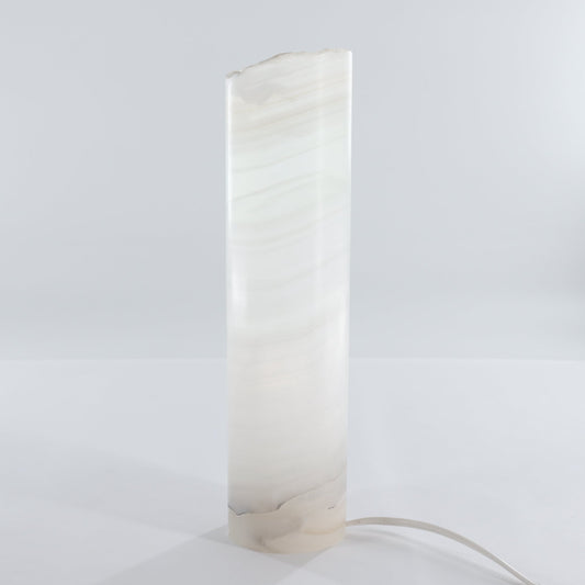 One 12" White Rough Top Onyx Lamp Blind