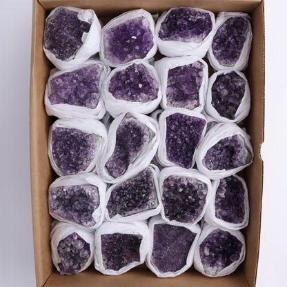 Amethyst Cut Base Set of 20 - Expert Wholesale and Supplier of Wholesale Crystals & Bulk Gemstones, ["Amethyst","Cut Base"]