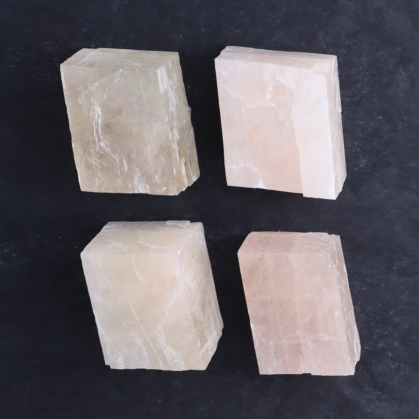 Pink Optical Calcite (Fluorescent) Set of 24 - Expert Wholesale and Supplier of Wholesale Crystals & Bulk Gemstones, ["Calcite","Mexico","Optical Calcite"]
