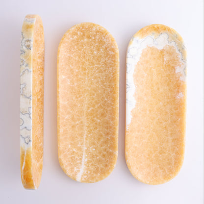 One Oval Dish Mexican Onyx/Calcite Orange - Expert Wholesale and Supplier of Wholesale Crystals & Bulk Gemstones, ["Calcite","Catalog Onyx","Decorative Dish","Mexico","onyx"]