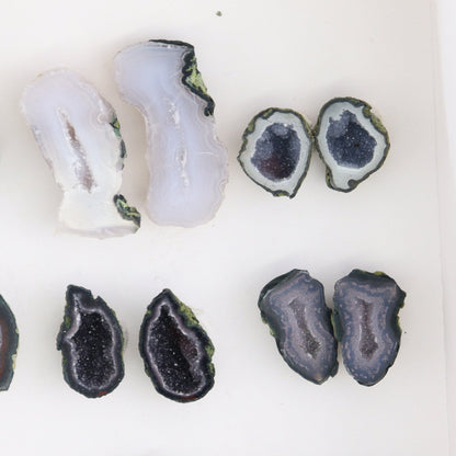 Tabasco Geodes 9 Pairs - Expert Wholesale and Supplier of Wholesale Crystals & Bulk Gemstones, ["Geodes","Tabasco Geode"]