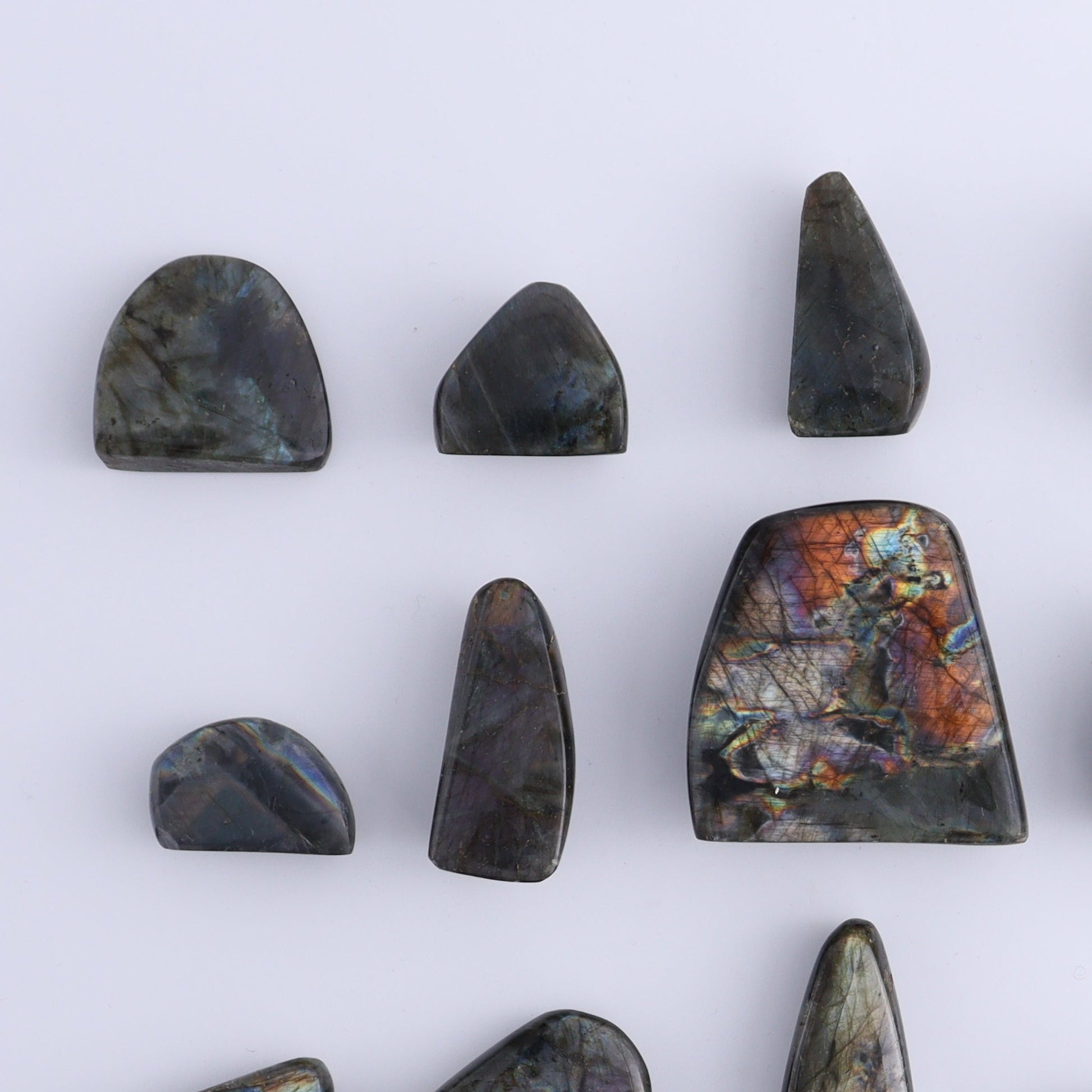 Labradorite Freeform Set of 20 - Expert Wholesale and Supplier of Wholesale Crystals & Bulk Gemstones, ["Freeforms","Labradorite","Madagascar"]