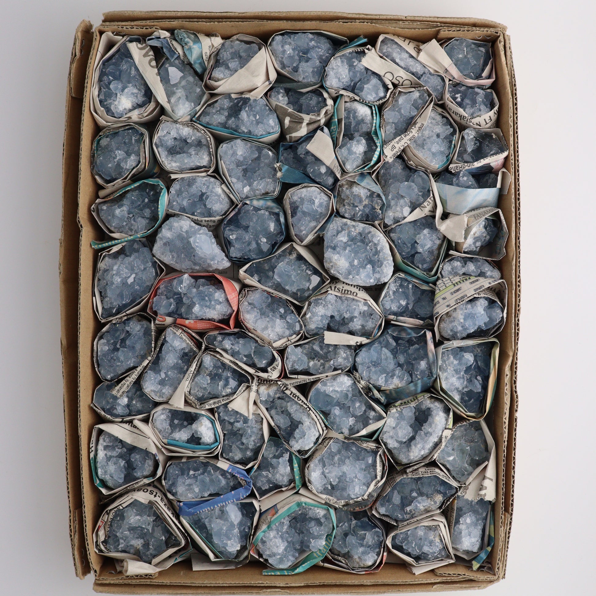 Celestite Flat - Expert Wholesale and Supplier of Wholesale Crystals & Bulk Gemstones, ["Celestite","Clusters","Flats","Madagascar"]