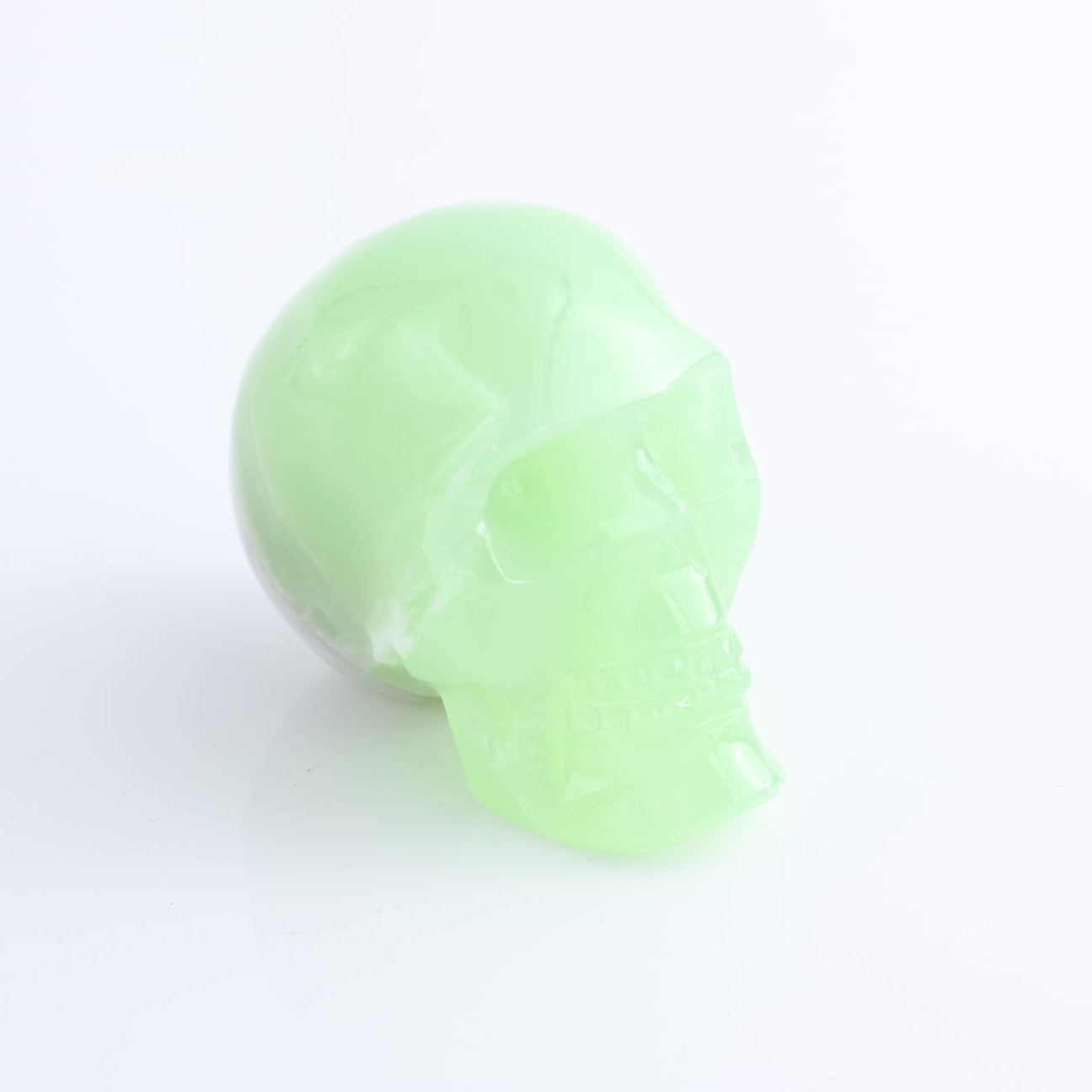 One Small Mexican Green Onyx/Calcite Skull