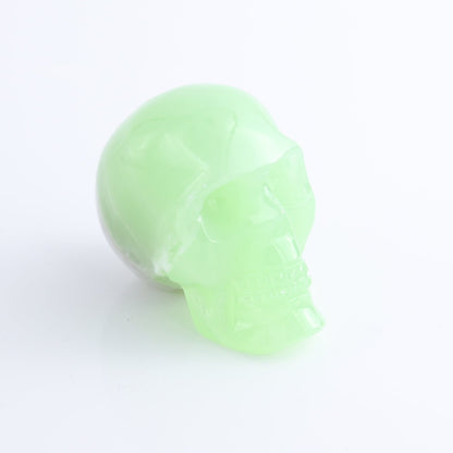 One Small Mexican Green Onyx/Calcite Skull