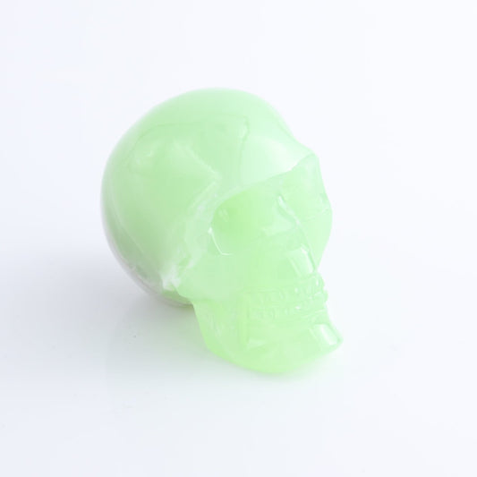 One Small Mexican Green Onyx/Calcite Skull