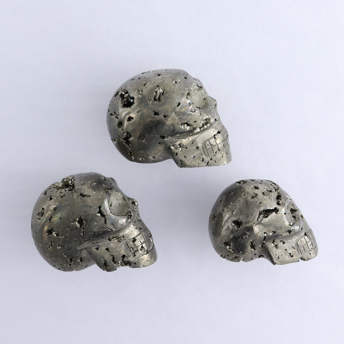 Pyrite Skulls Set of 3