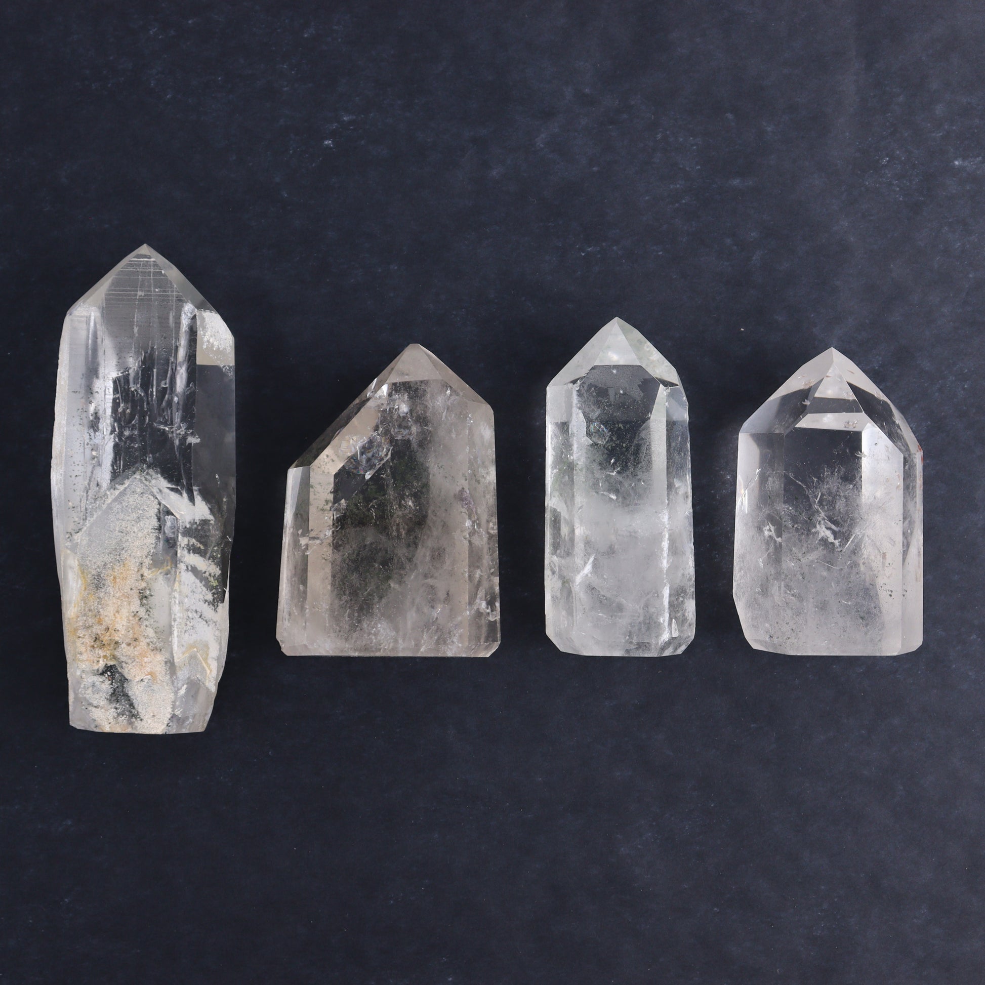 Garden Quartz Towers Set of 4 - Expert Wholesale and Supplier of Wholesale Crystals & Bulk Gemstones, ["Garden Quartz","Quartz","Towers"]