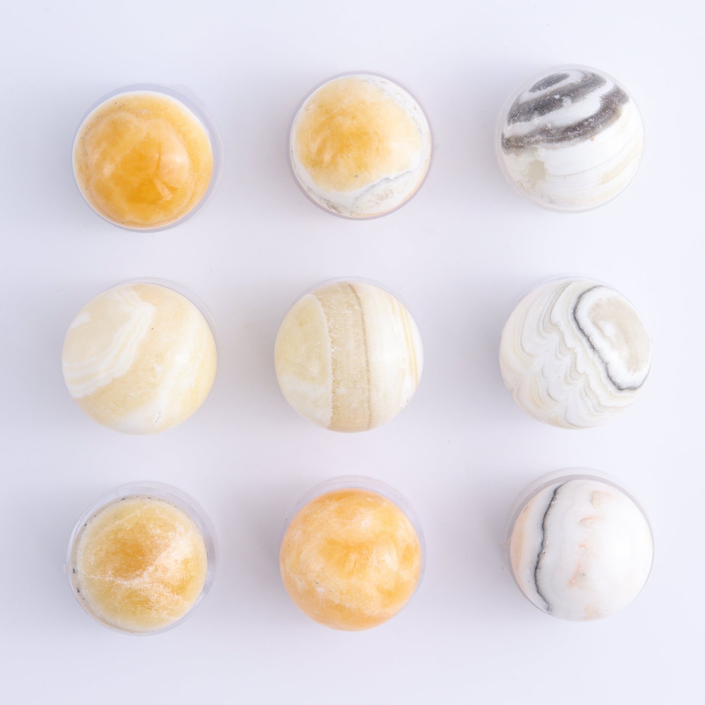 Onyx Spheres Set of 54 - Expert Wholesale and Supplier of Wholesale Crystals & Bulk Gemstones, ["Mexico","onyx","Spheres"]