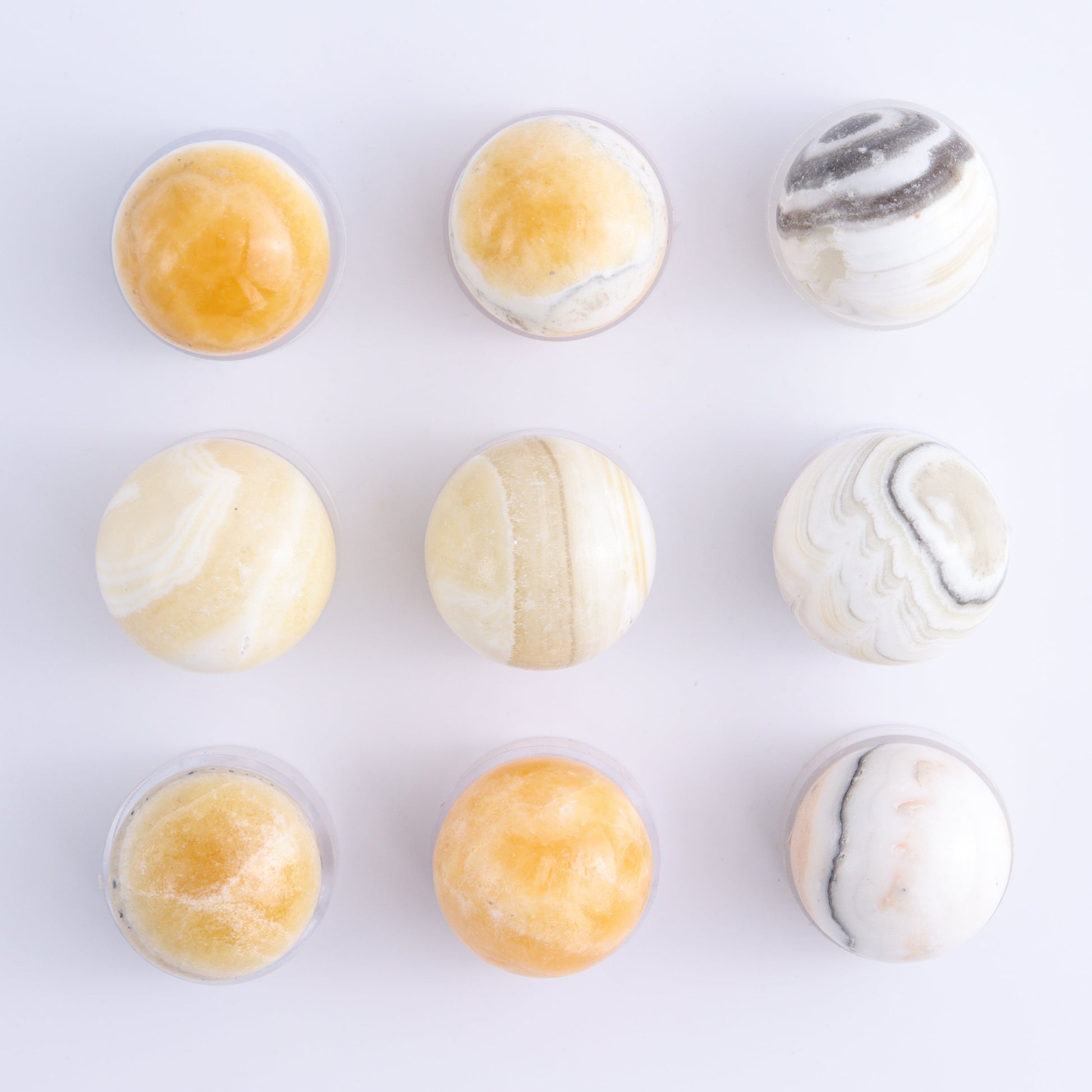 Onyx Spheres Set of 54 - Expert Wholesale and Supplier of Wholesale Crystals & Bulk Gemstones, ["Mexico","onyx","Spheres"]