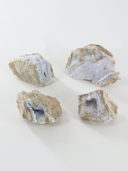 Blue Lace Agate Clusters Set of 4 - Expert Wholesale and Supplier of Wholesale Crystals & Bulk Gemstones, []