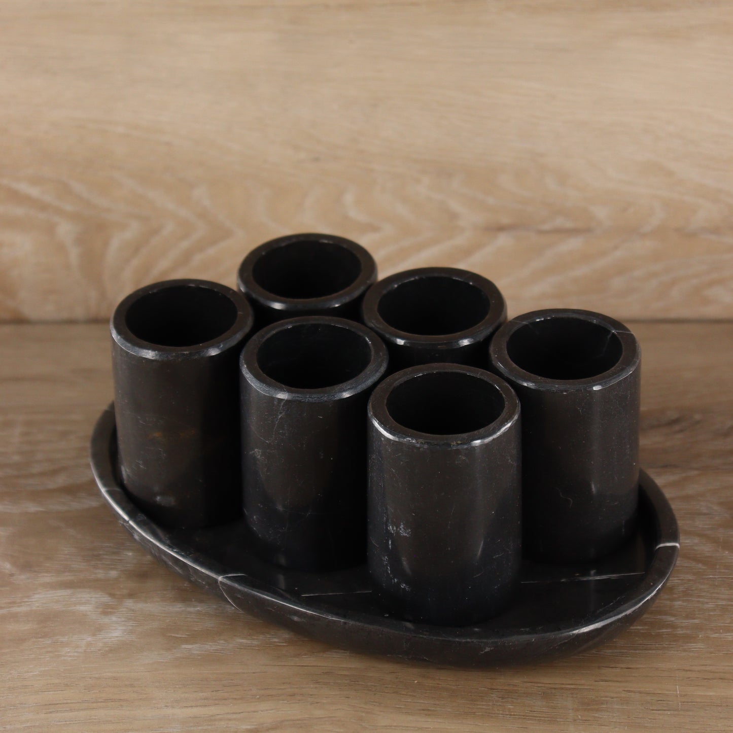 Black Marble Shot Glass Set of 6 - Expert Vendor of Wholesale Crystals