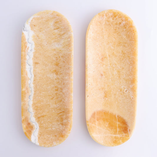 One Oval Dish Mexican Onyx/Calcite Orange | Mi Esperanza Minerals | Supplier of Crystals and Onyx