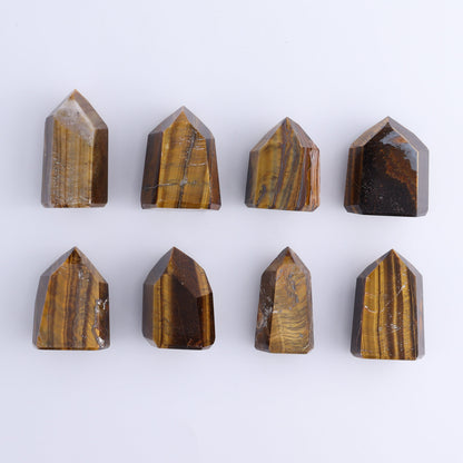 Tiger Eye Towers Set of 15 - Expert Wholesale and Supplier of Wholesale Crystals & Bulk Gemstones, ["Brazil","close_70","Tiger Eye","Towers"]