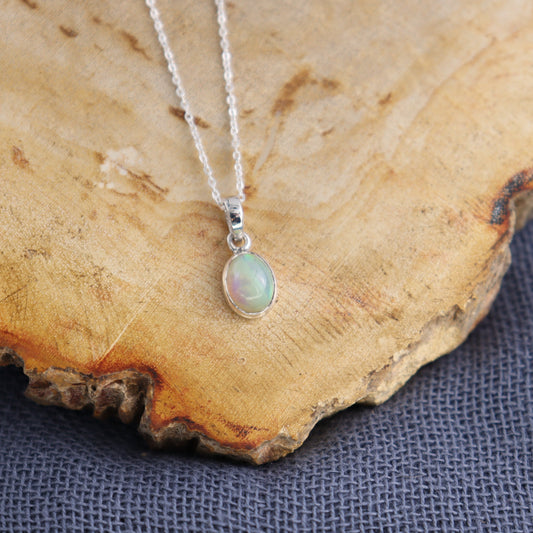 One Opal Sterling Silver Pendant (chain not included) - Expert Wholesale and Supplier of Wholesale Crystals & Bulk Gemstones, ["Opal","Pendant","sterling silver"]