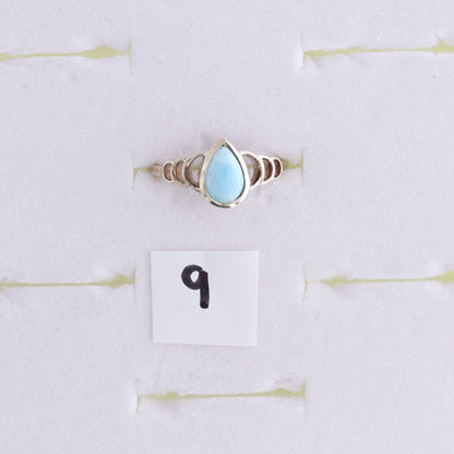 One Larimar Ring - Expert Wholesale and Supplier of Wholesale Crystals & Bulk Gemstones, ["India","Larimar","Ring","sterling silver"]