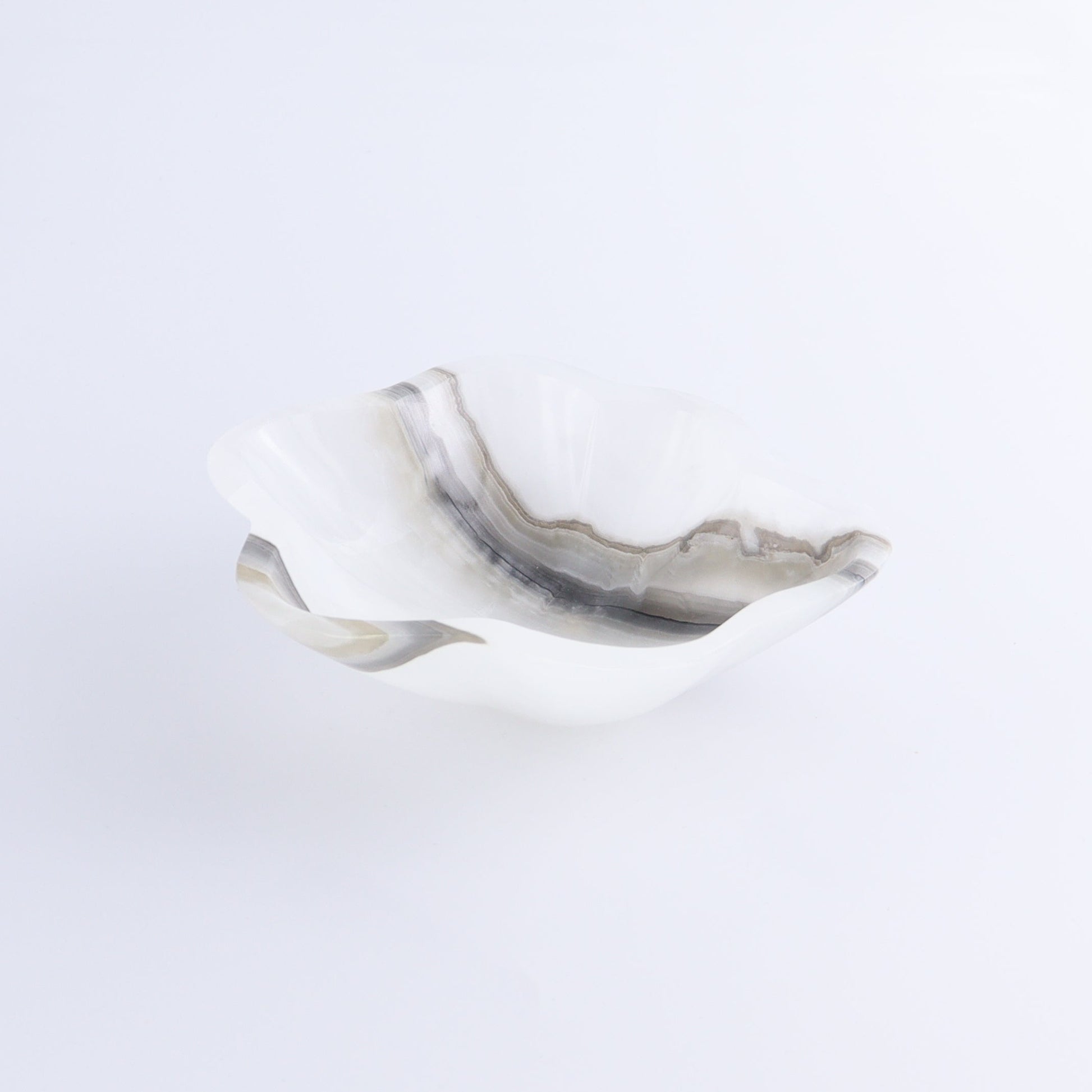 One Mexican Onyx/Calcite White & Grey Irregular Bowl - Expert Wholesale and Supplier of Wholesale Crystals & Bulk Gemstones, ["bowl","Bowls","Calcite","Catalog Onyx","Decorative Dish","Mexico","onyx"]