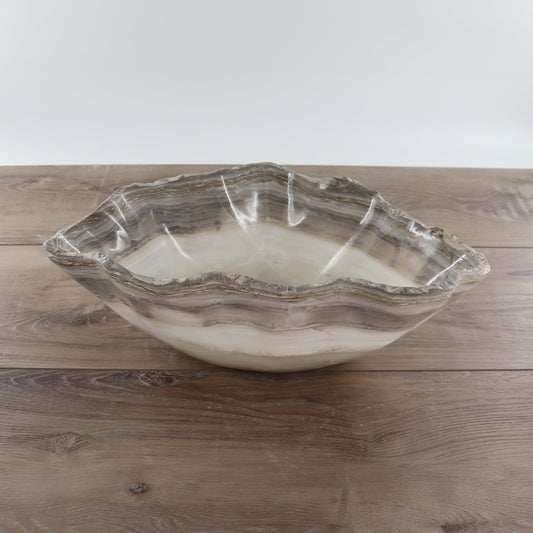 Mexican Onyx/Calcite Bowl 15"