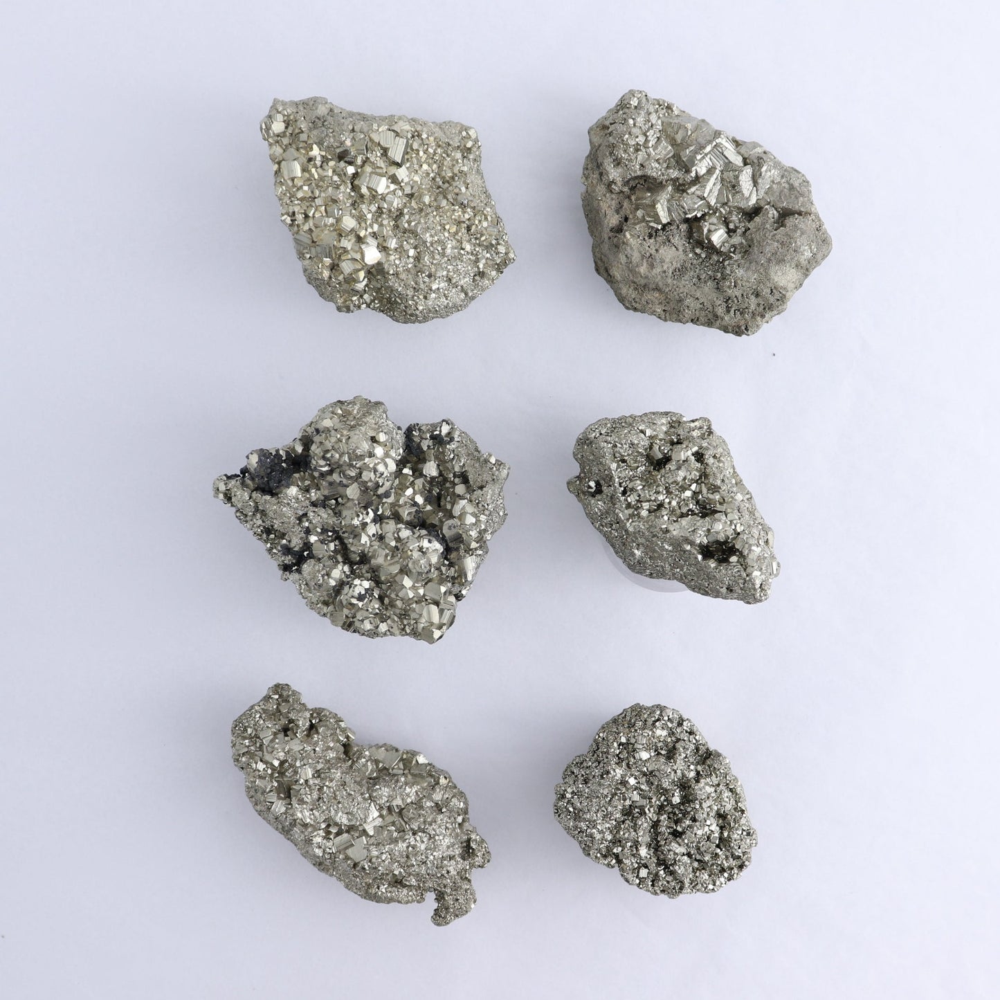 Pyrite Clusters Set of 6