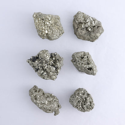 Pyrite Clusters Set of 6