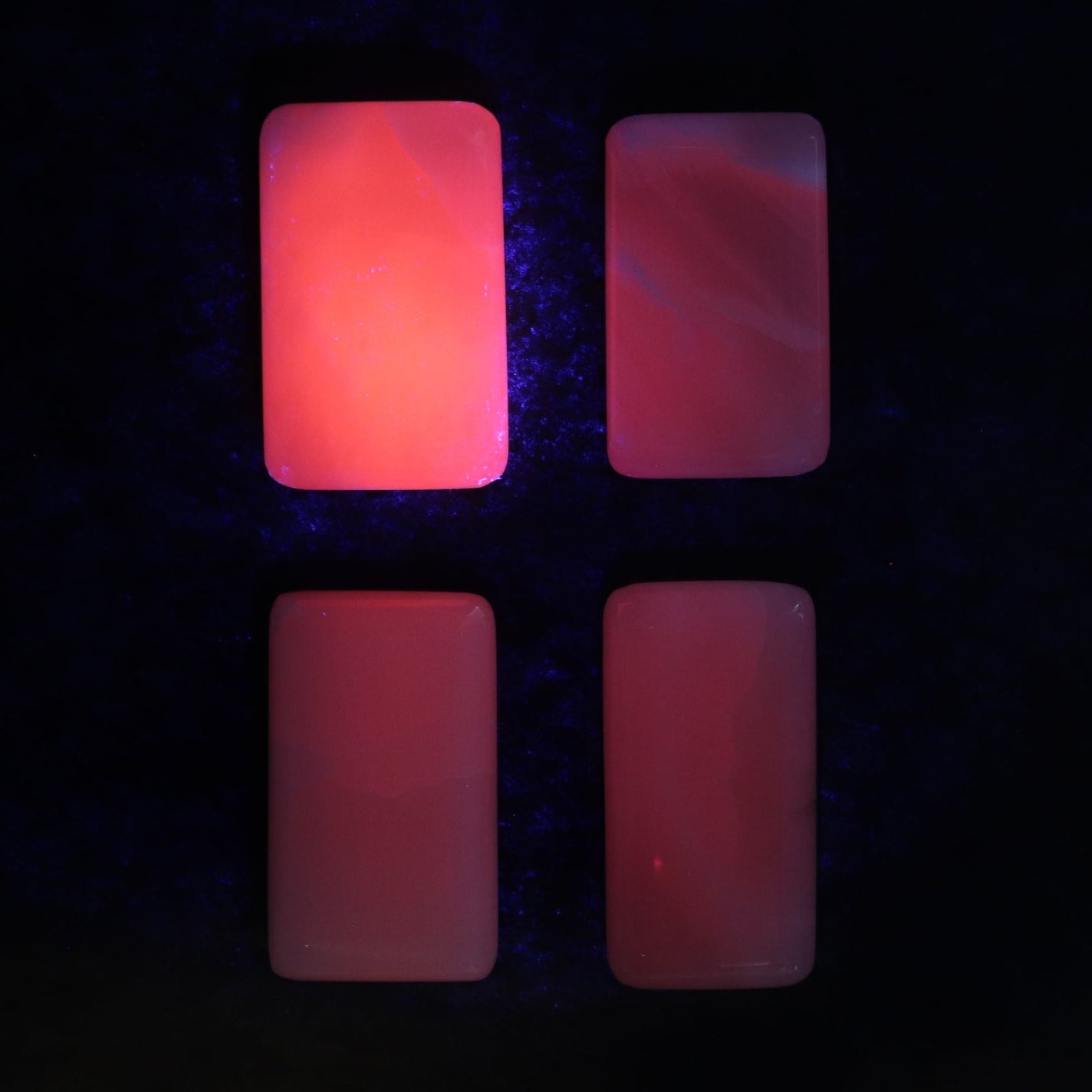 Pink Mangano Calcite Rectangles Set of 12