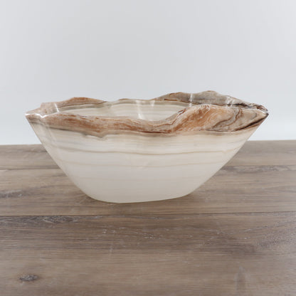 Mexican Onyx/Calcite Bowl 11"