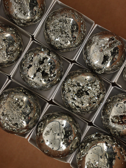 Pyrite Spheres Set of 12