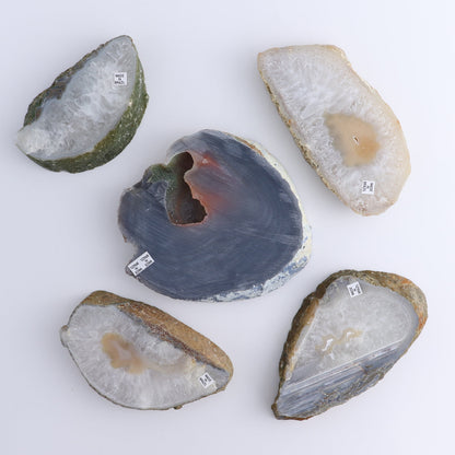 Agate Slices Set of 5 - Expert Wholesale and Supplier of Wholesale Crystals & Bulk Gemstones, ["Agate","Brazil","Slices and Slabs"]