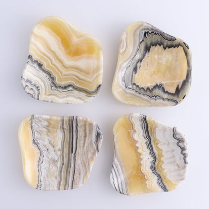 One Small Bowl Mexican Onyx/Calcite Yellow Zebra - Expert Wholesale and Supplier of Wholesale Crystals & Bulk Gemstones, ["bowl","Calcite","Catalog Onyx","Decorative Dish","Mexico","onyx"]