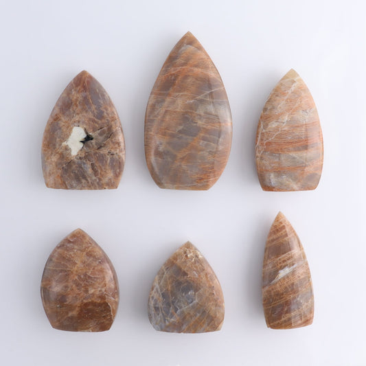 Peach Moonstone Freeform Set of 6 | Mi Esperanza Minerals | Supplier of Crystals and Onyx