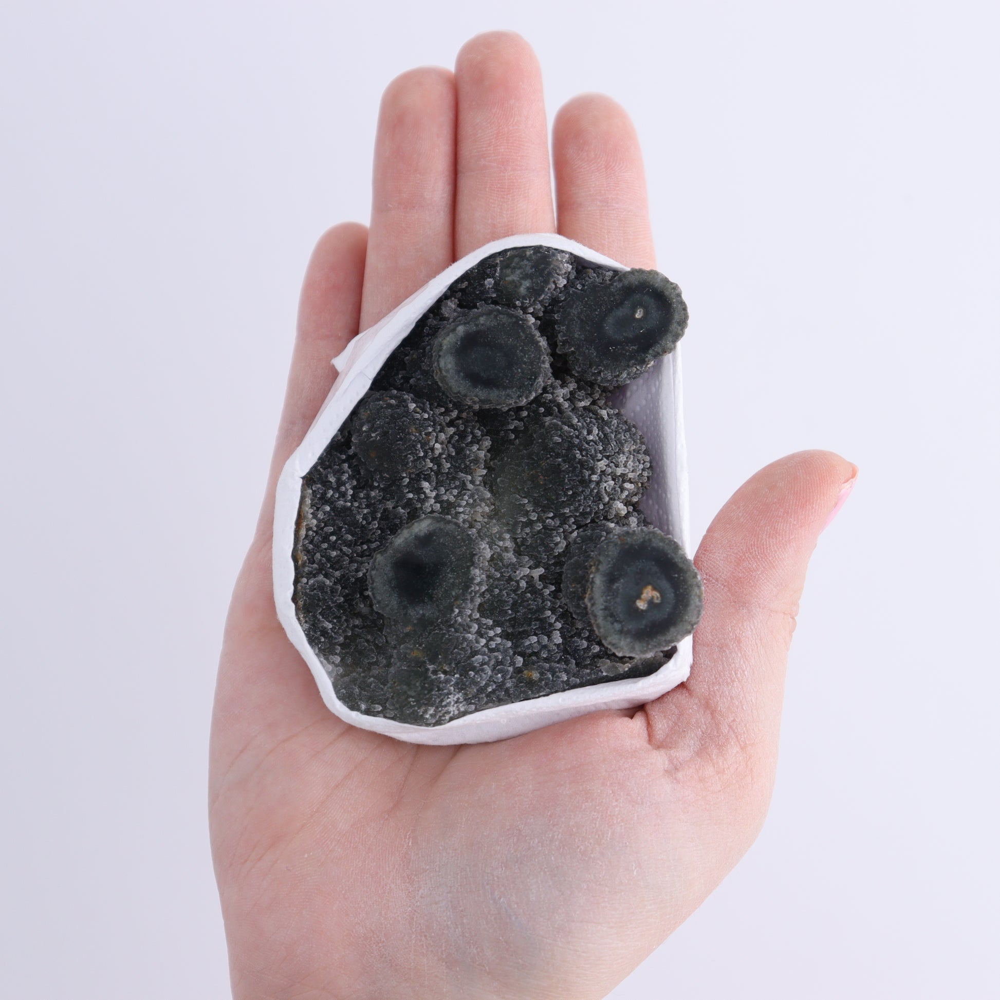 Uruguay Amethyst Clusters with "Eyes" Flat of 9 - Expert Wholesale and Supplier of Wholesale Crystals & Bulk Gemstones, ["Amethyst","Clusters","Eyes Amethyst","Uruguay"]