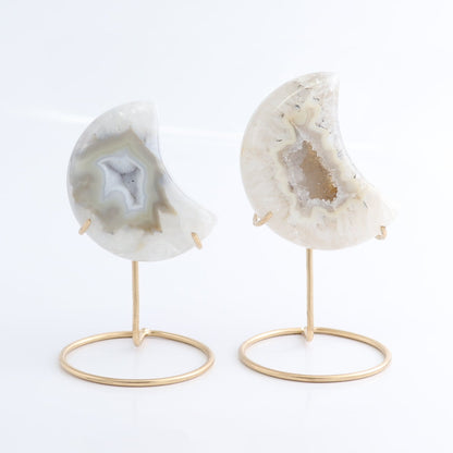 Agate Moons with Stand Set of 5 - Expert Wholesale and Supplier of Wholesale Crystals & Bulk Gemstones, ["Agate","Brazil","moons"]