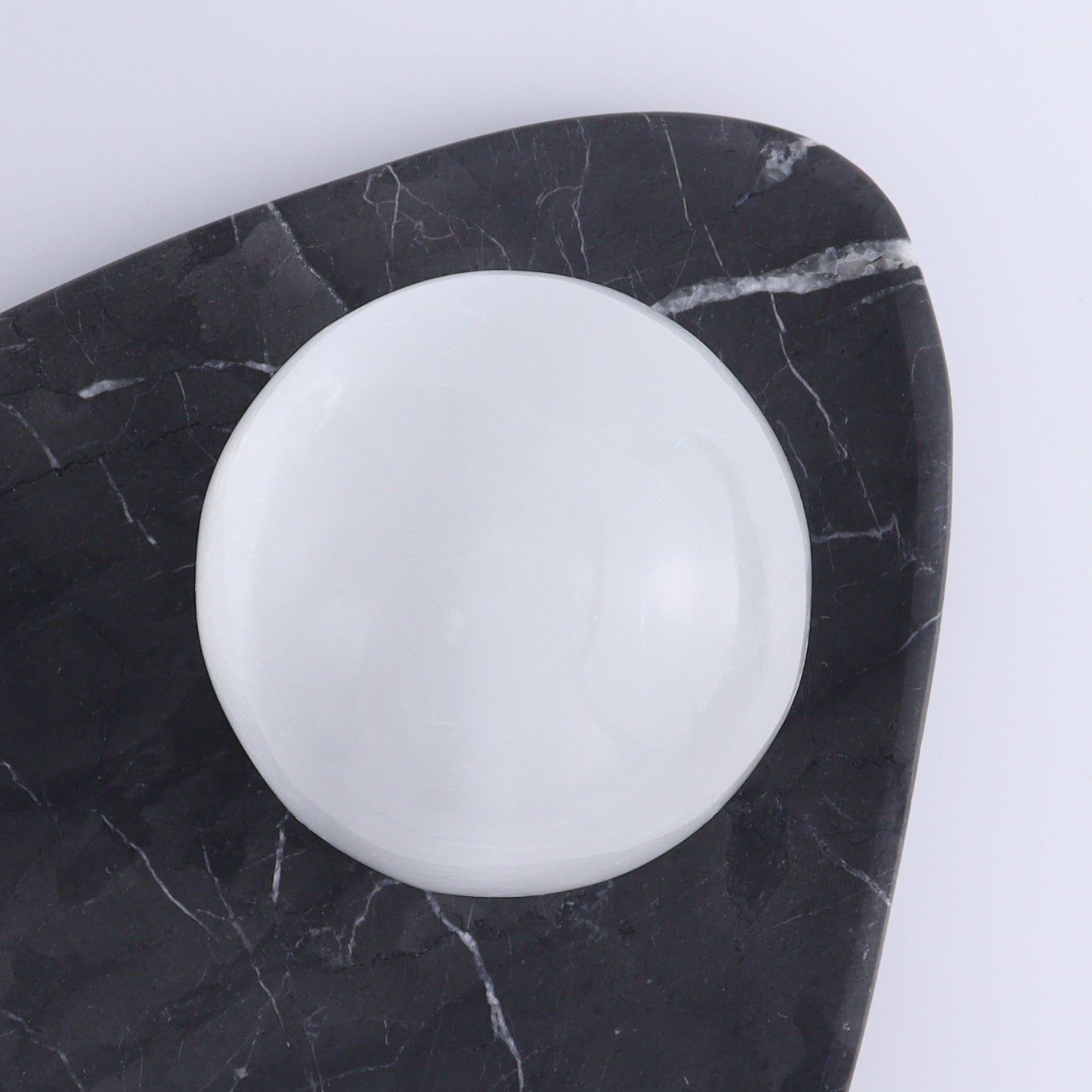 One Selenite (Satin Spar) Sphere 8 cm - 10 cm - Expert Wholesale and Supplier of Wholesale Crystals & Bulk Gemstones, ["Morocco","Selenite","Spheres"]