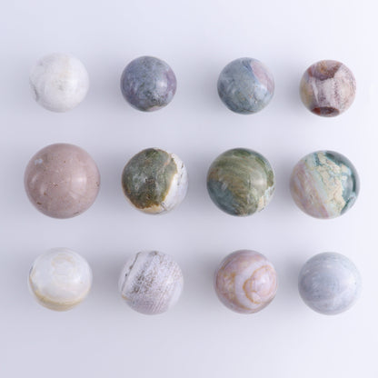 Ocean Jasper Spheres Set of 12 - Expert Wholesale and Supplier of Wholesale Crystals & Bulk Gemstones, ["jasper","Madagascar","Ocean Jasper","Spheres"]