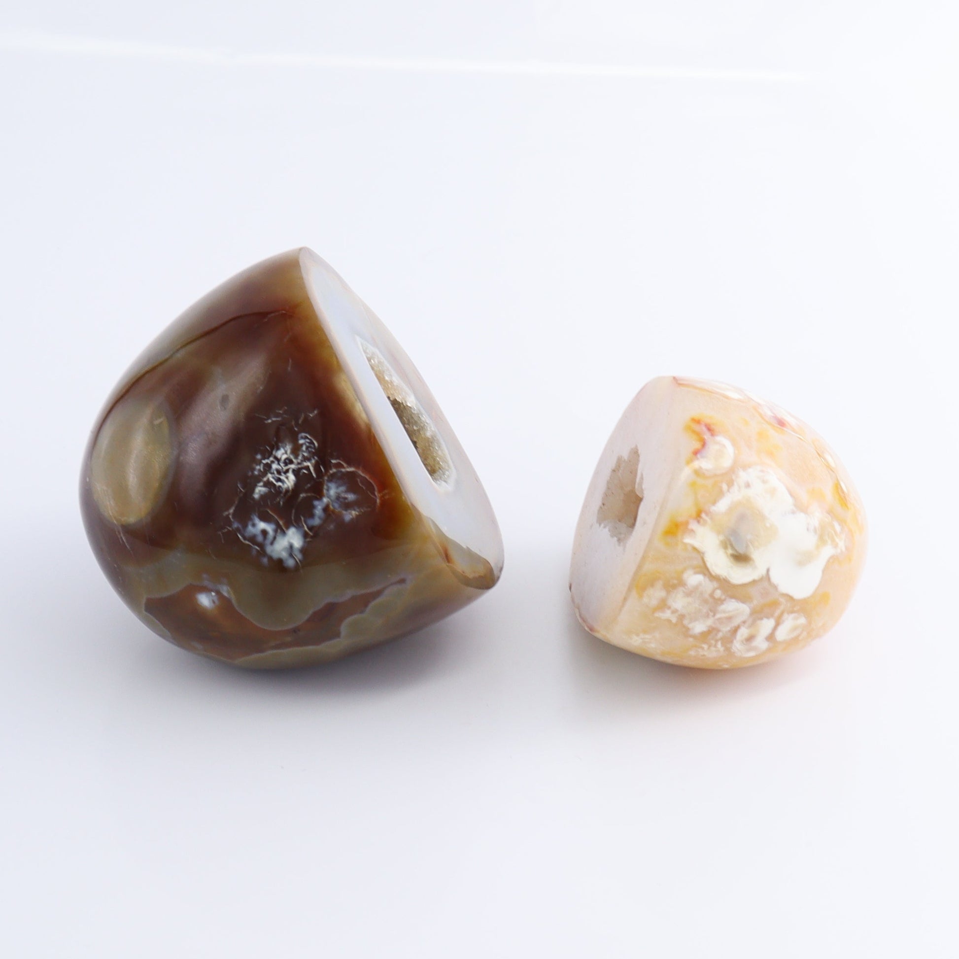 Carnelian Geodes Set of 2 - Expert Wholesale and Supplier of Wholesale Crystals & Bulk Gemstones, ["carnelian","Geodes","Madagascar"]