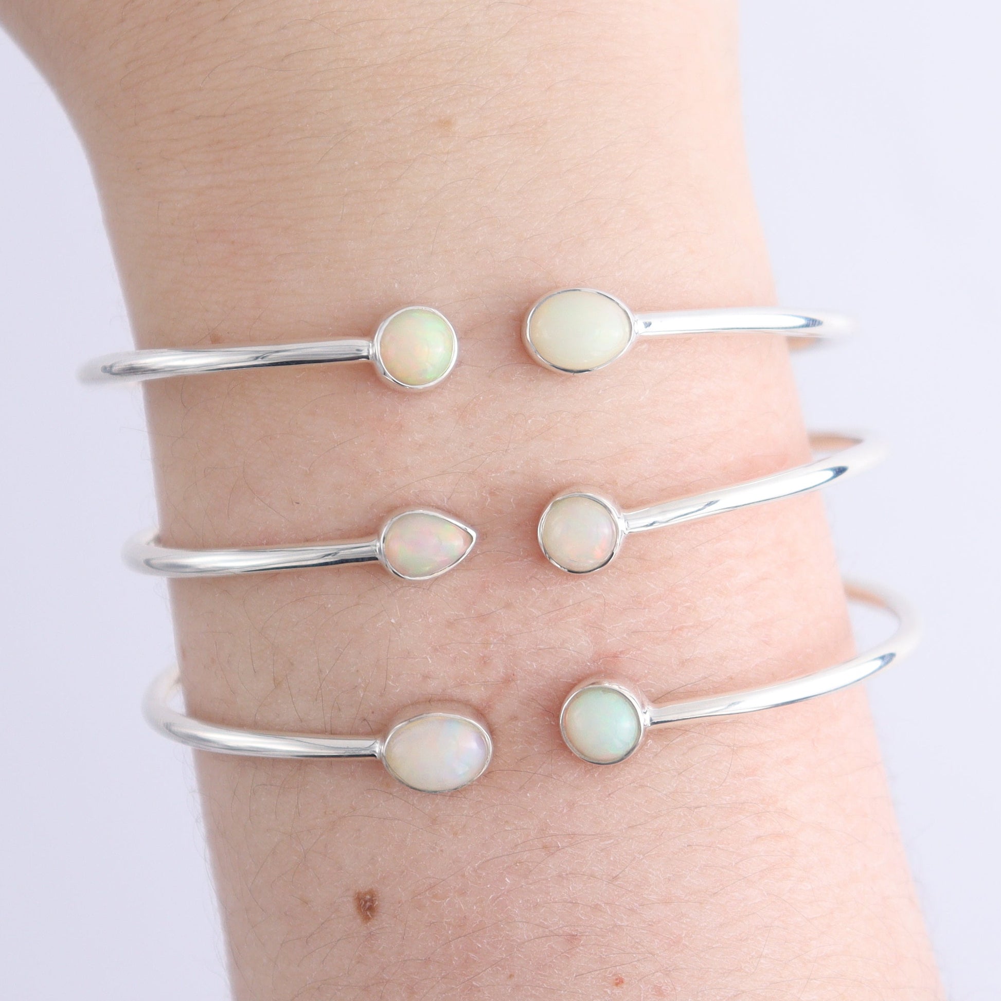 One Ethiopian Opal Sterling Silver Bracelet - Expert Wholesale and Supplier of Wholesale Crystals & Bulk Gemstones, ["Bracelet","bracelets","ethiopian opal"]