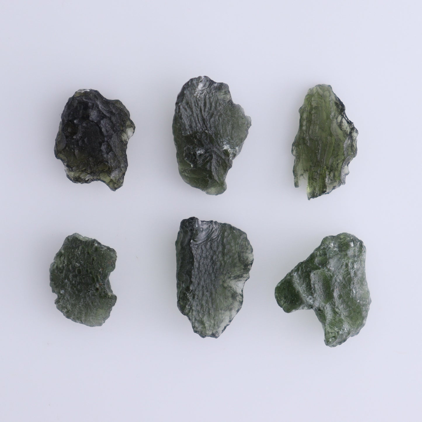 Moldavite Pieces Set of 6 - Expert Wholesale and Supplier of Wholesale Crystals & Bulk Gemstones, ["Czech Republic","Moldavite","Pieces"]