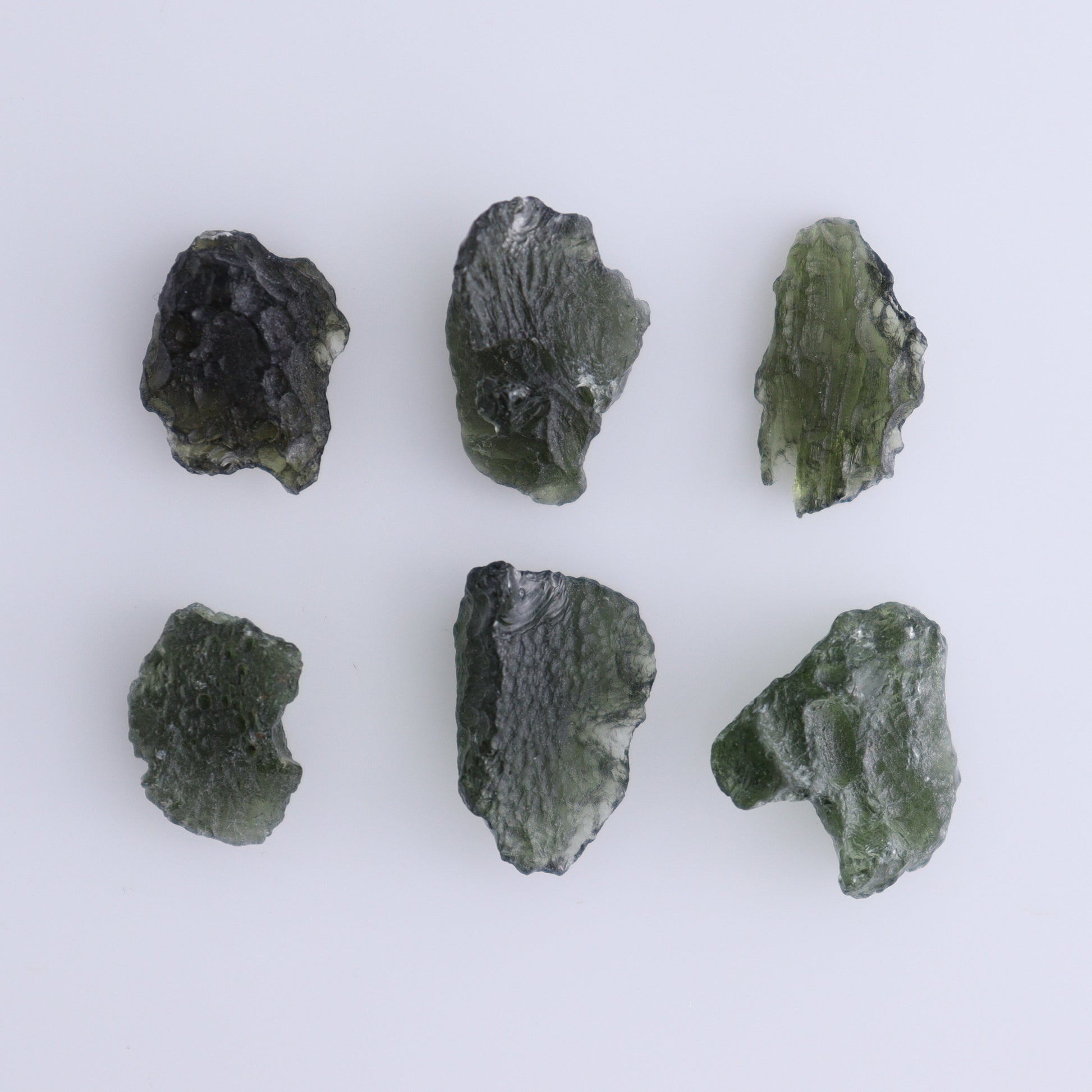 Moldavite Pieces Set of 6 - Expert Wholesale and Supplier of Wholesale Crystals & Bulk Gemstones, ["Czech Republic","Moldavite","Pieces"]