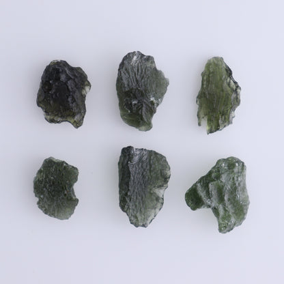 Moldavite Pieces Set of 6 - Expert Wholesale and Supplier of Wholesale Crystals & Bulk Gemstones, ["Czech Republic","Moldavite","Pieces"]