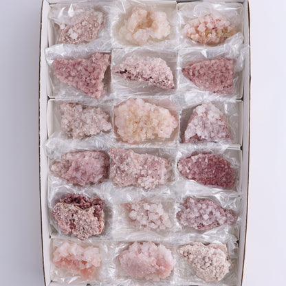 Pink Halite Set of 18 - Expert Wholesale and Supplier of Wholesale Crystals & Bulk Gemstones, ["Flats","Halite","Pink Halite","United States"]
