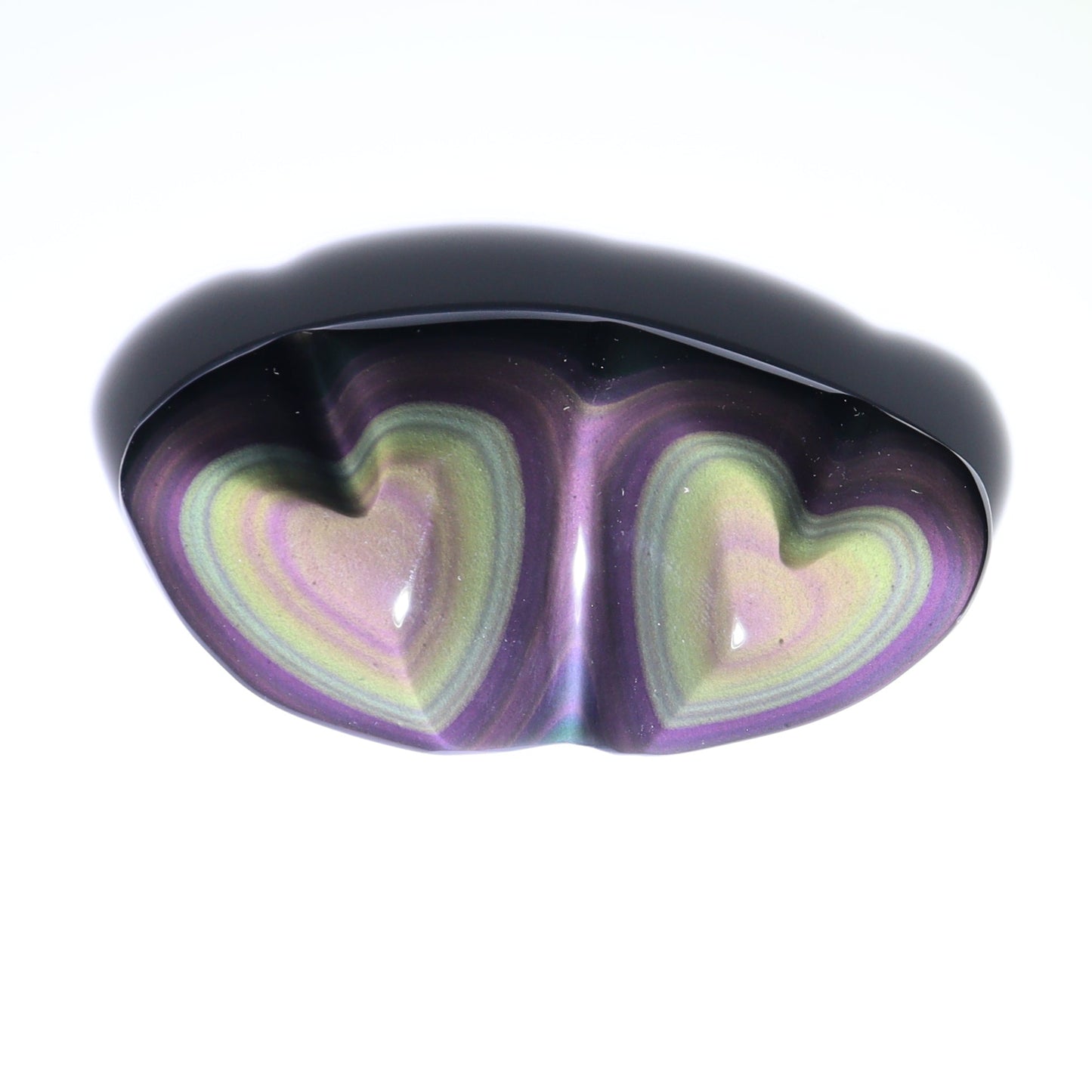 Rainbow Obsidian Heart Pairs Set of 8 - Expert Wholesale and Supplier of Wholesale Crystals & Bulk Gemstones, ["Hearts","Mexico","Rainbow Obsidian"]