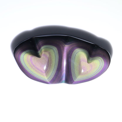Rainbow Obsidian Heart Pairs Set of 8 - Expert Wholesale and Supplier of Wholesale Crystals & Bulk Gemstones, ["Hearts","Mexico","Rainbow Obsidian"]