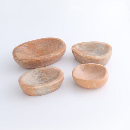 Peach Moonstone Bowl Set of 4 - Expert Wholesale and Supplier of Wholesale Crystals & Bulk Gemstones, ["bowl","Bowls","Peach Moonstone"]