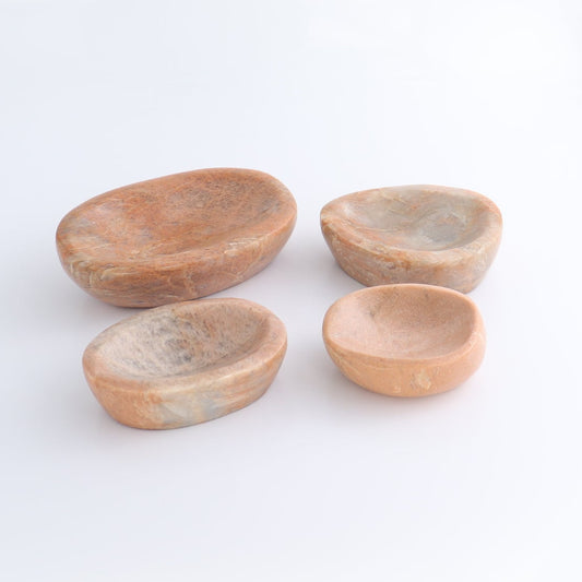 Peach Moonstone Bowl Set of 4 - Expert Wholesale and Supplier of Wholesale Crystals & Bulk Gemstones, ["bowl","Bowls","Peach Moonstone"]