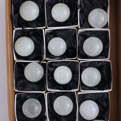 Optical Calcite Spheres Set of 12 - Expert Wholesale and Supplier of Wholesale Crystals & Bulk Gemstones, ["Calcite","Mexico","Optical Calcite","Spheres"]