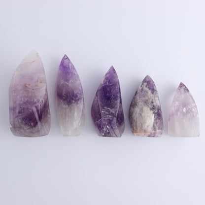 Amethyst Flames Set of 5 - Expert Wholesale and Supplier of Wholesale Crystals & Bulk Gemstones, ["Amethyst","Brazil","flames"]