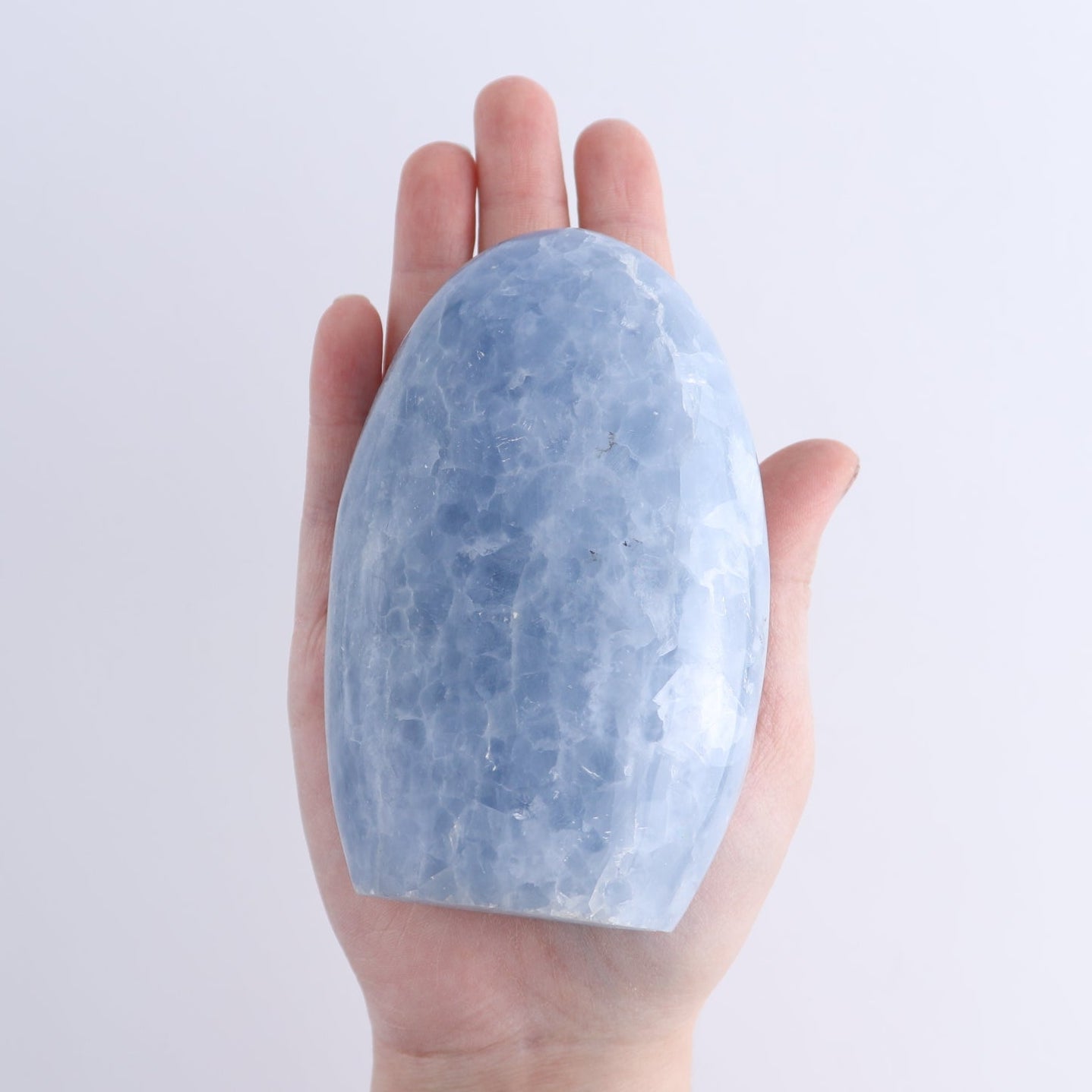 Blue Calcite Freeforms Set of 8