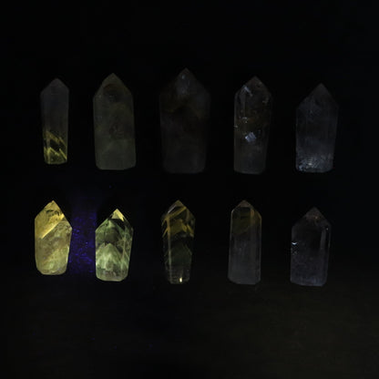 Powellite Amethyst UV Reactive Towers Set of 10