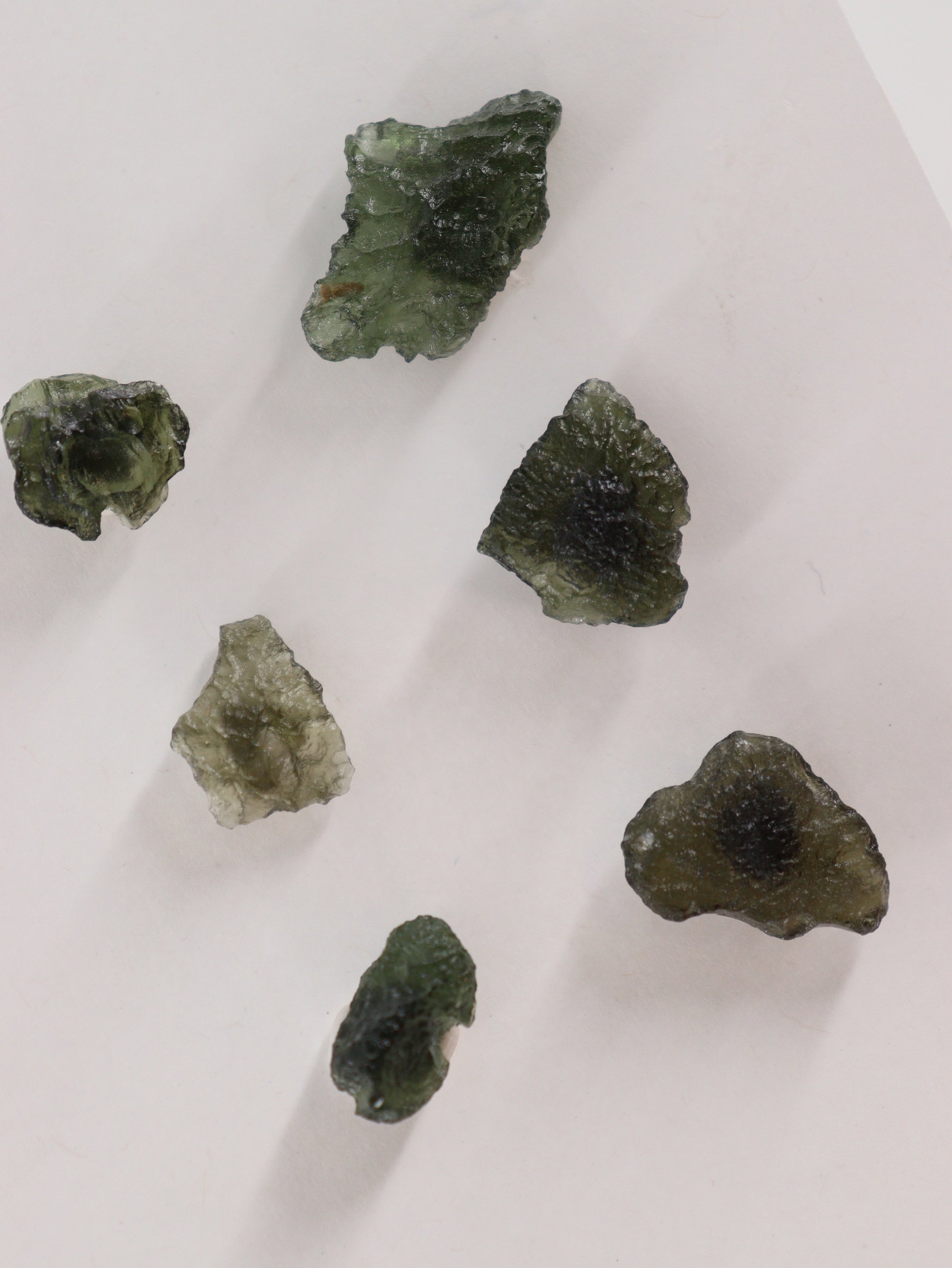Rough Moldavite Set of 6 - Expert Wholesale and Supplier of Wholesale Crystals & Bulk Gemstones, ["Moldavite","Rough"]