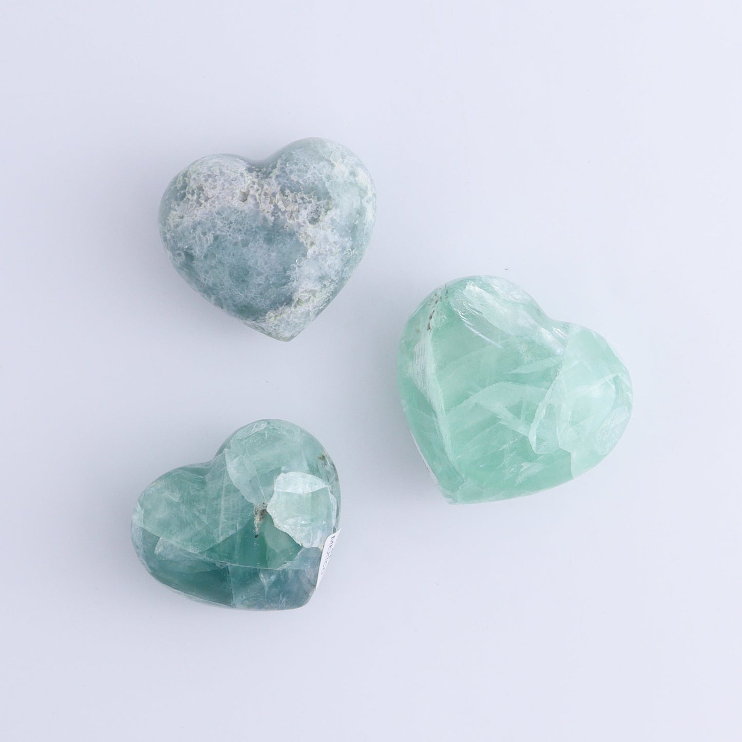 Fluorite Hearts Set of 7 - Expert Wholesale and Supplier of Wholesale Crystals & Bulk Gemstones, ["Fluorite","Hearts","Mexico"]